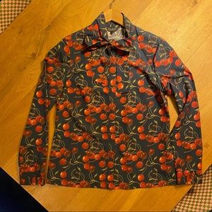 Ted Baker Graphic Cherry Blouse with Bow